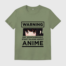 Мужская футболка Warning ANIME