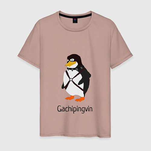 Мужская футболка Gachipingvin Гачипингвин / Пыльно-розовый – фото 1