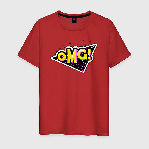 Мужская футболка Omg! / Красный – фото 1