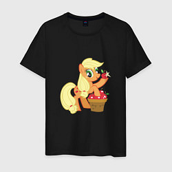 Футболка хлопковая мужская Applejack, цвет: черный