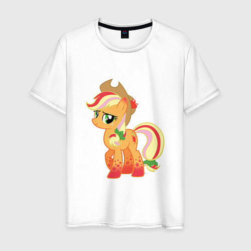 Мужская футболка My Little Pony - AppleJack / Белый – фото 1