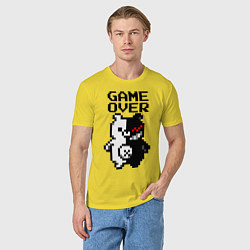 Футболка хлопковая мужская MONOKUMA GAME OVER, цвет: желтый — фото 2