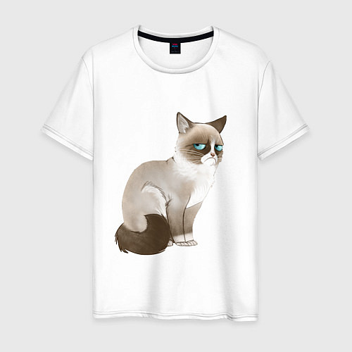 Мужская футболка Grumpy Cat / Белый – фото 1