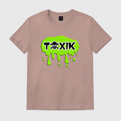 Футболка хлопковая мужская Токсик toxik, цвет: пыльно-розовый