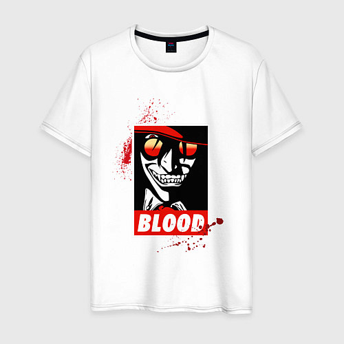 Мужская футболка Hellsing blood / Белый – фото 1