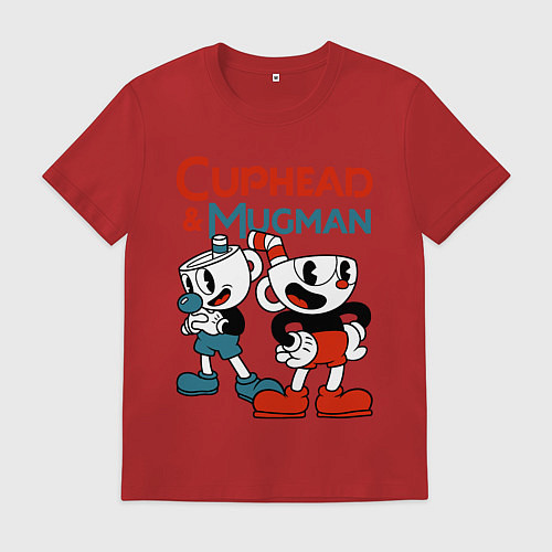 Мужская футболка Cuphead & Mugman / Красный – фото 1