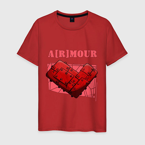 Мужская футболка A r mour / Красный – фото 1