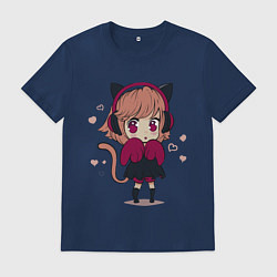 Мужская футболка Little kawaii anime girl