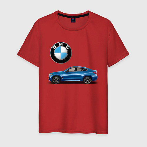 Мужская футболка BMW X6 / Красный – фото 1