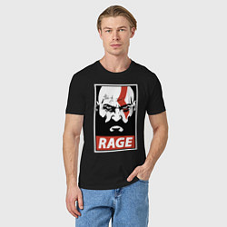 Футболка хлопковая мужская RAGE GOW, цвет: черный — фото 2