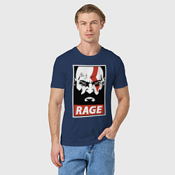 Футболка хлопковая мужская RAGE GOW, цвет: тёмно-синий — фото 2
