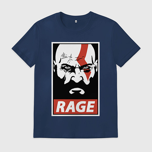 Мужская футболка RAGE GOW / Тёмно-синий – фото 1