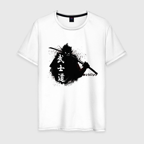Мужская футболка Busido - путь воина демонического / Белый – фото 1