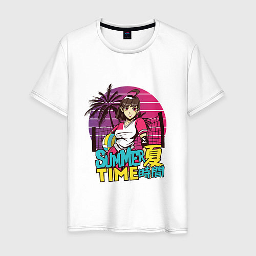 Мужская футболка Аниме Summer Time / Белый – фото 1