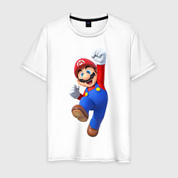 Футболка хлопковая мужская Марио, цвет: белый