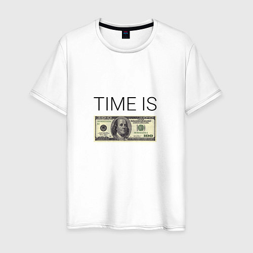 Мужская футболка TIME IS MONEY / Белый – фото 1