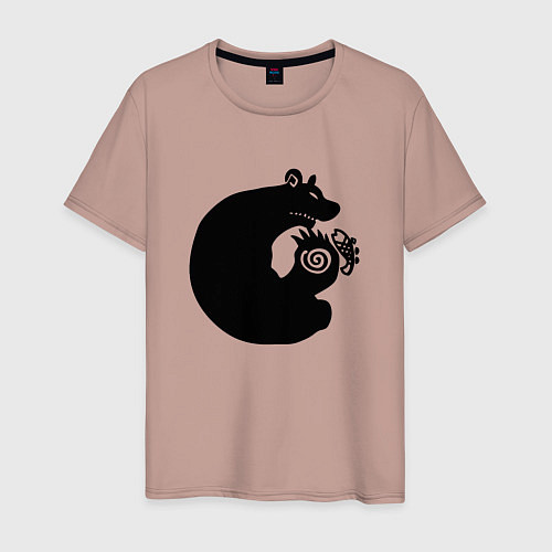 Мужская футболка КОРОЛЬ KING ONE PIECE / Пыльно-розовый – фото 1