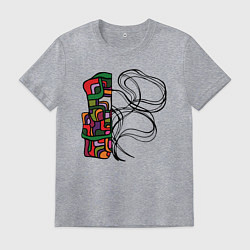 Футболка хлопковая мужская Противостояние, цвет: меланж