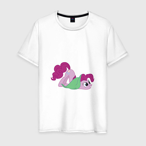 Мужская футболка Пинки Пай Пони / Белый – фото 1