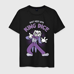 Футболка хлопковая мужская King Dice, Cuphead, цвет: черный