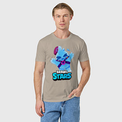 Футболка хлопковая мужская Сквик Squeak Brawl Stars, цвет: миндальный — фото 2