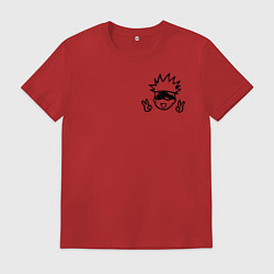 Футболка хлопковая мужская Магическая Битва, цвет: красный