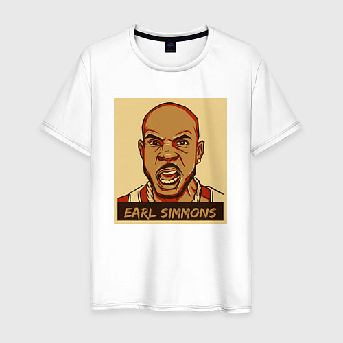 Мужская футболка Earl Simmons DMX / Белый – фото 1