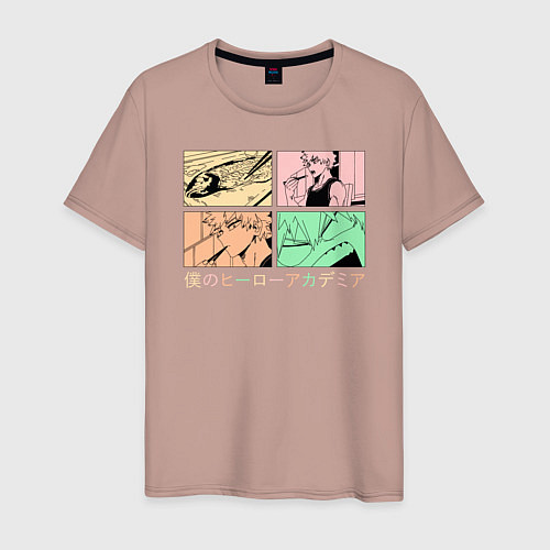 Мужская футболка Моя геройская академия, Бакуго / Пыльно-розовый – фото 1