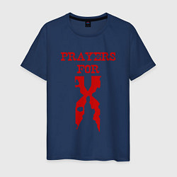Футболка хлопковая мужская Prayers For X, цвет: тёмно-синий