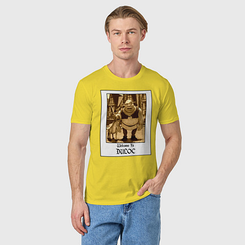 Мужская футболка Шрек с ослом / Желтый – фото 3