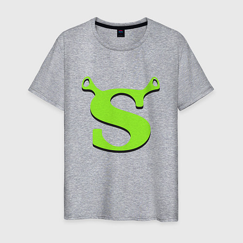 Мужская футболка Shrek: Logo S / Меланж – фото 1