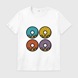 Мужская футболка Черепашки - пончики