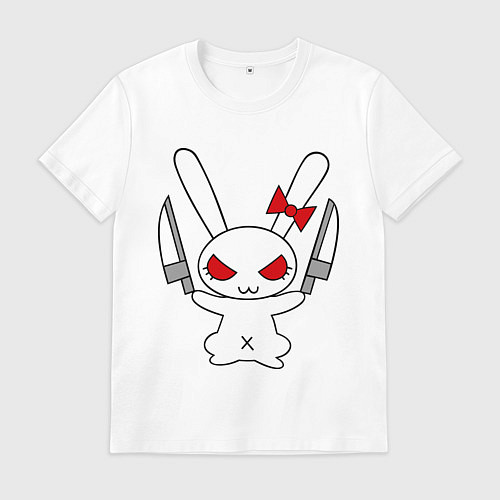 Мужская футболка Зайка с ножами / Белый – фото 1