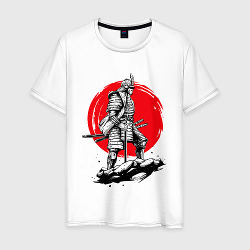 Мужская футболка Воин-самурай / Белый – фото 1