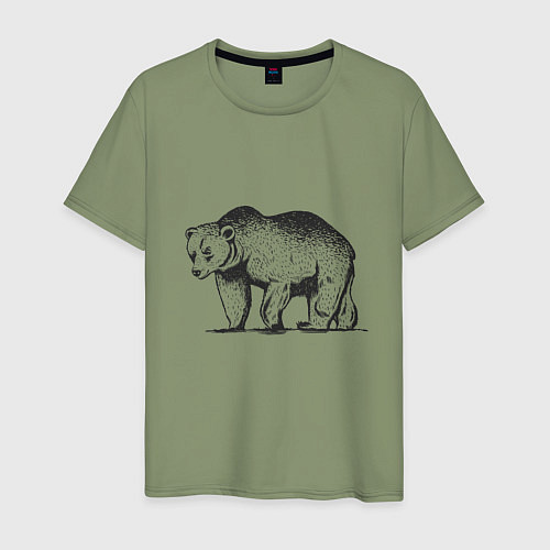 Мужская футболка Медведь Гризли Grizzly Bear / Авокадо – фото 1