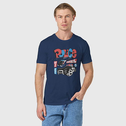 Мужская футболка ПОЛИЦИЯ POLICE Z / Тёмно-синий – фото 3