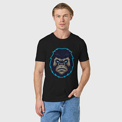 Футболка хлопковая мужская Gorilla, цвет: черный — фото 2