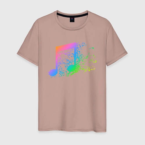 Мужская футболка I LOVE MUSIC DJ Z / Пыльно-розовый – фото 1