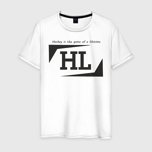 Мужская футболка Hockey life HL logo / Белый – фото 1