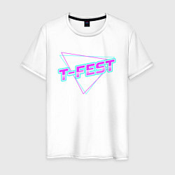 Футболка хлопковая мужская T-Fest, цвет: белый