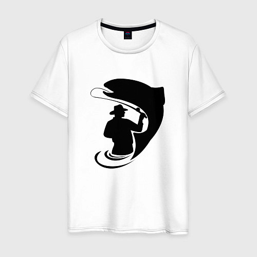 Мужская футболка Рыбак и рыба / Белый – фото 1