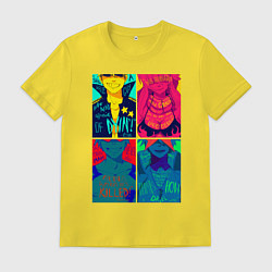 Футболка хлопковая мужская Gurren Lagann posters, цвет: желтый