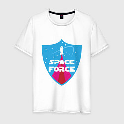 Футболка хлопковая мужская Space Force, цвет: белый
