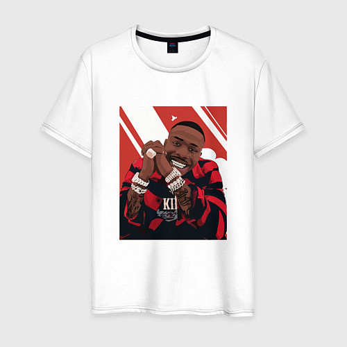 Мужская футболка DaBaby - Rap / Белый – фото 1