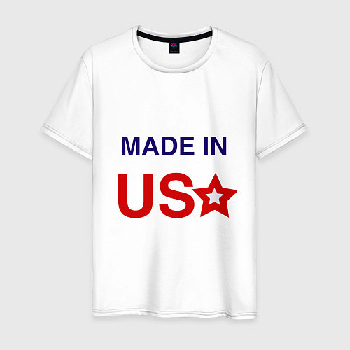 Мужская футболка Made in usa / Белый – фото 1