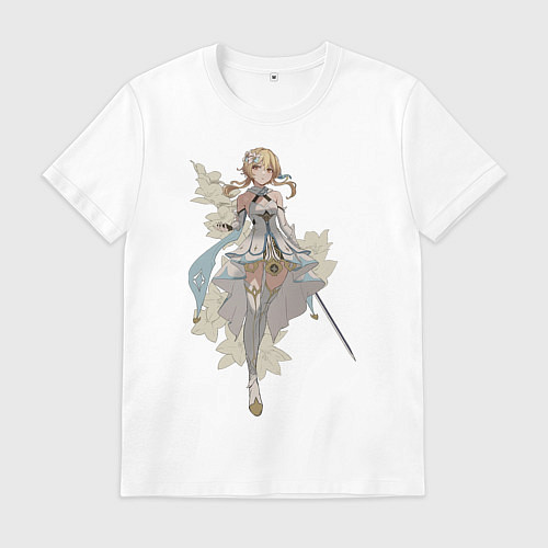 Мужская футболка Люмин с цветами / Белый – фото 1