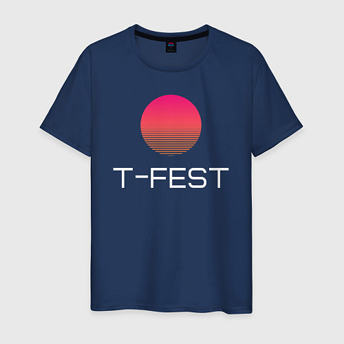 Мужская футболка T-Fest / Тёмно-синий – фото 1