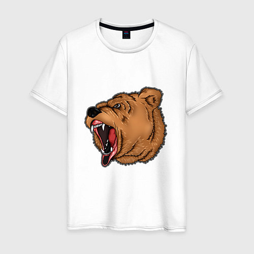 Мужская футболка Медведь / Белый – фото 1