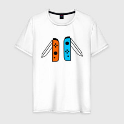 Футболка хлопковая мужская NINTENDO SWITCH, цвет: белый