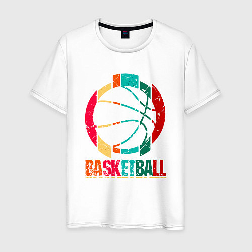 Мужская футболка Color Basketball / Белый – фото 1